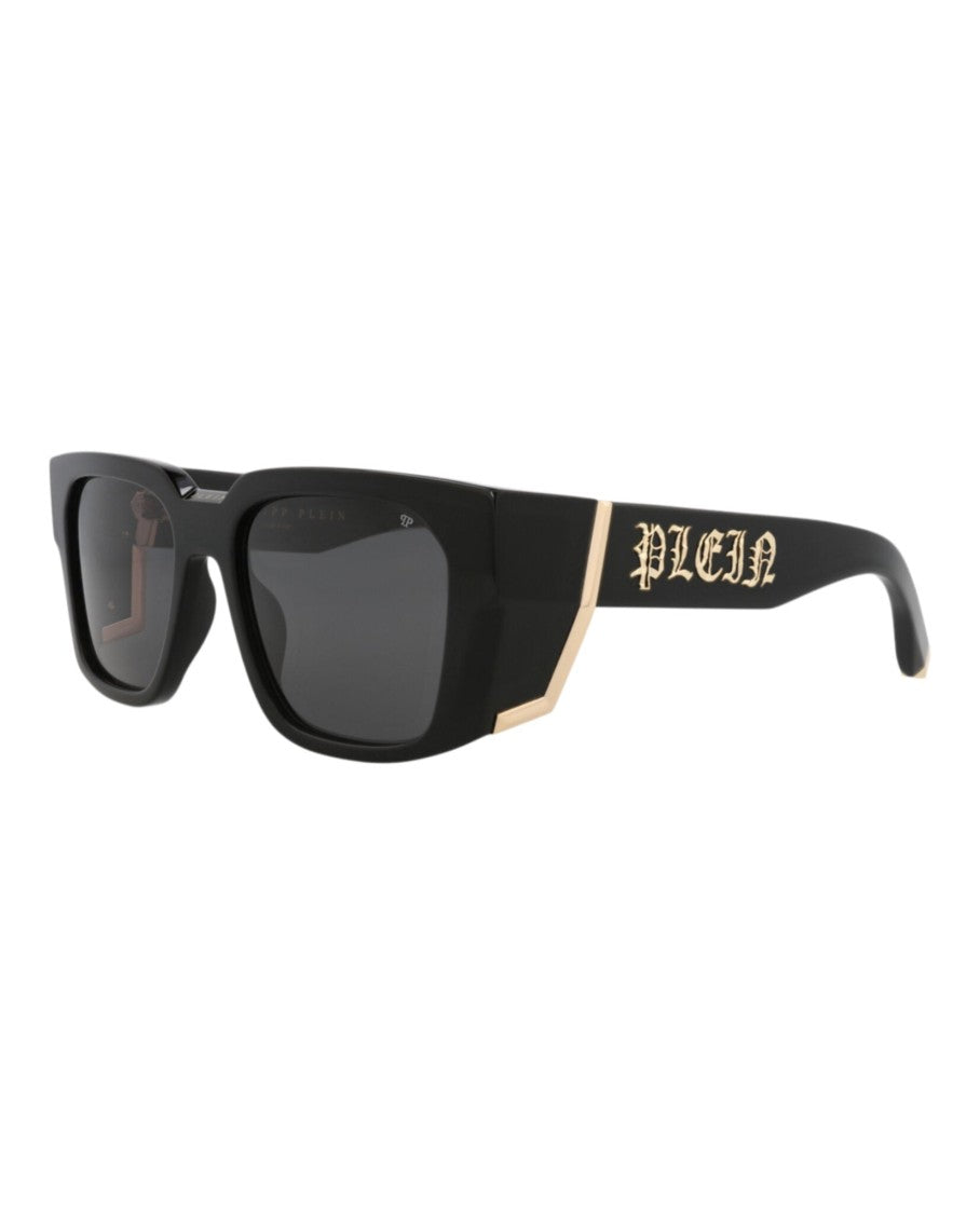Philipp Plein Square-Frame Acetate Sunglasses With Gold Accents