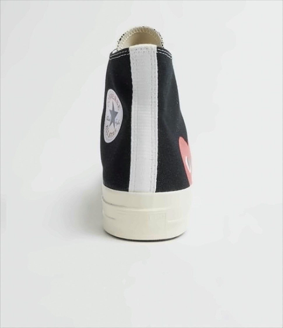 Comme Des Garçons High-Top Sneakers With Iconic Heart Motif And Contrast Detailing