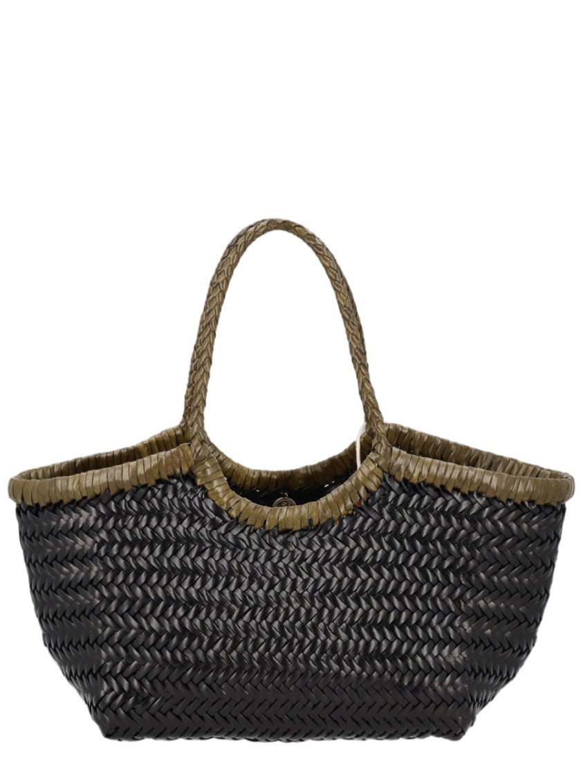 Dragon Diffusion Brown Woven Leather Tote Bag