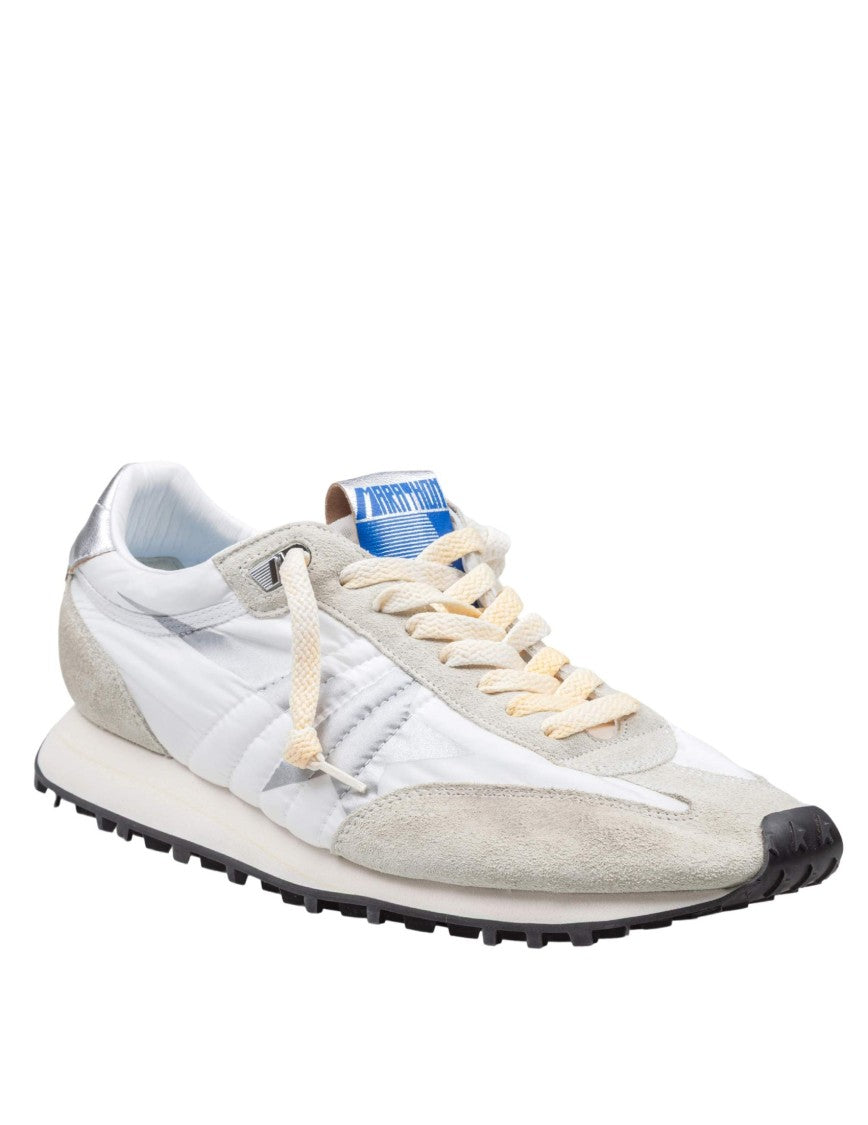 Golden Goose Running Sneakers In Suede And Nylon, White
