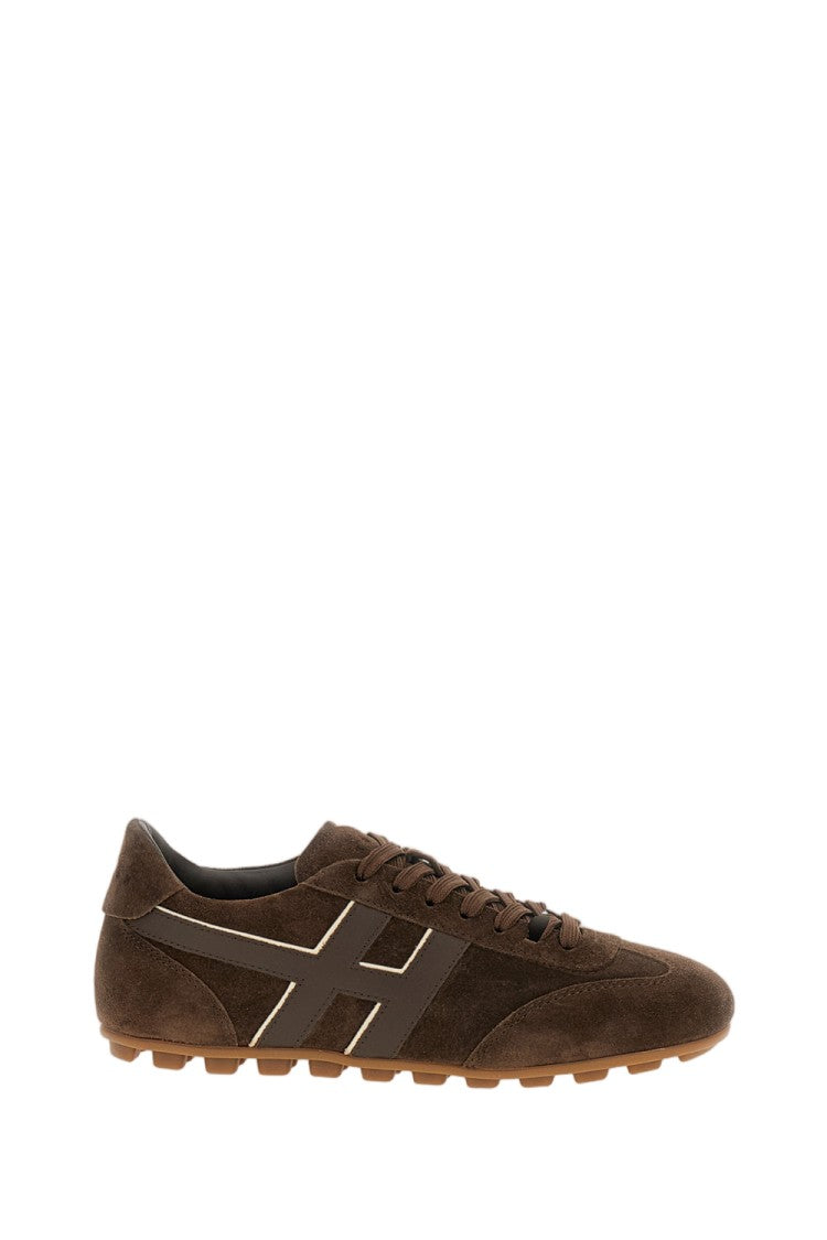 Hogan Brown Runner H693 Suede Leather Sneakers