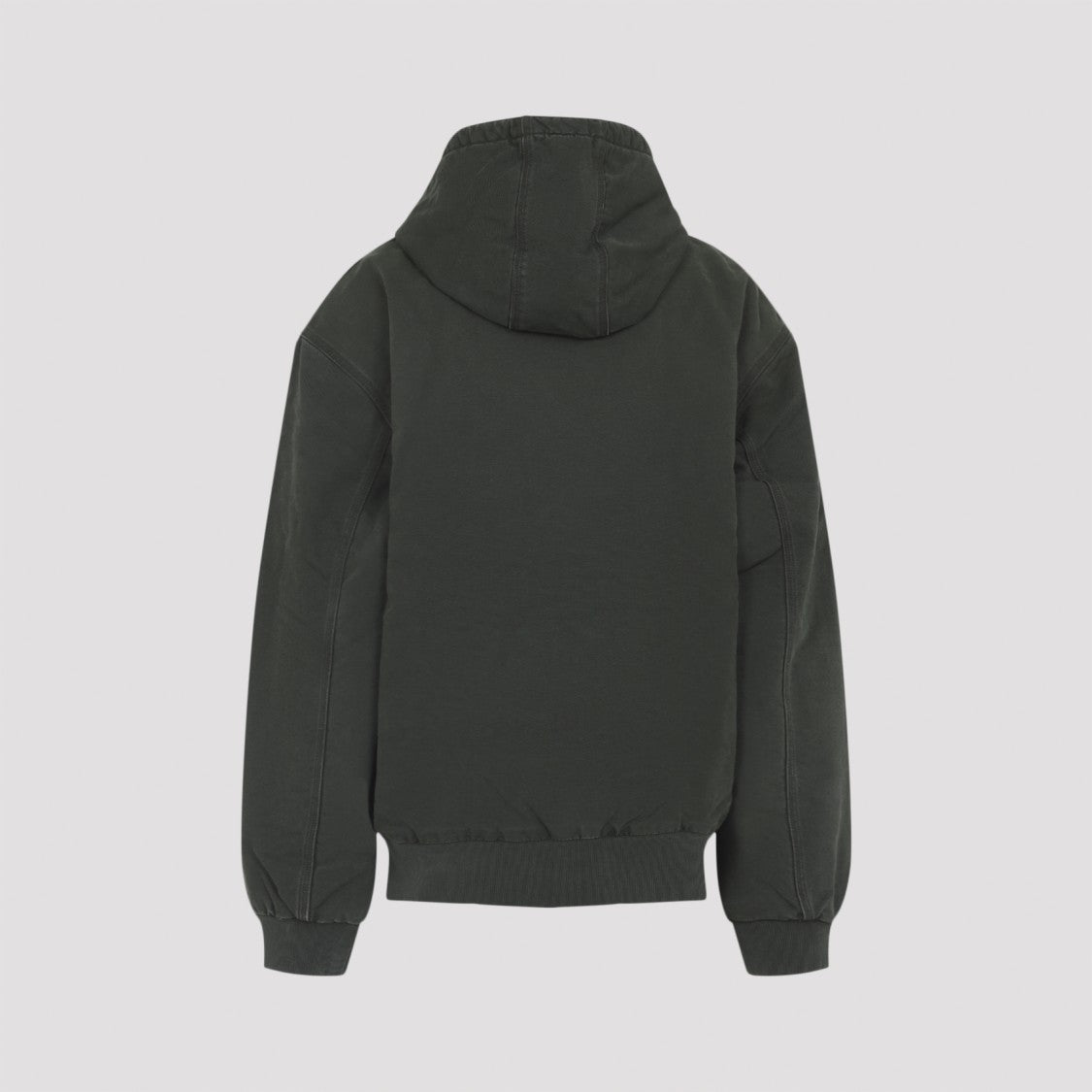 Carhartt Wip Hooded Quilted Jacket With Kangaroo Pocket And Ribbed Cuffs