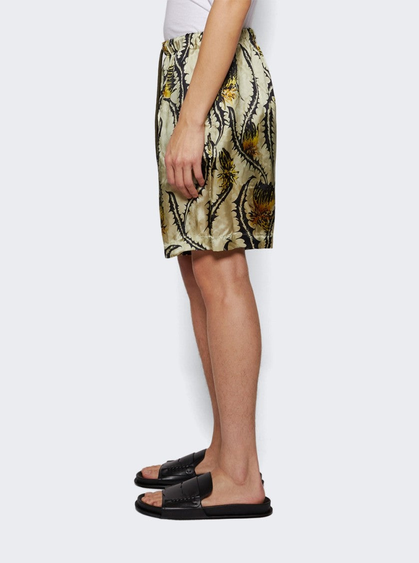 Dries Van Noten Piperi Shorts Pale Yellow