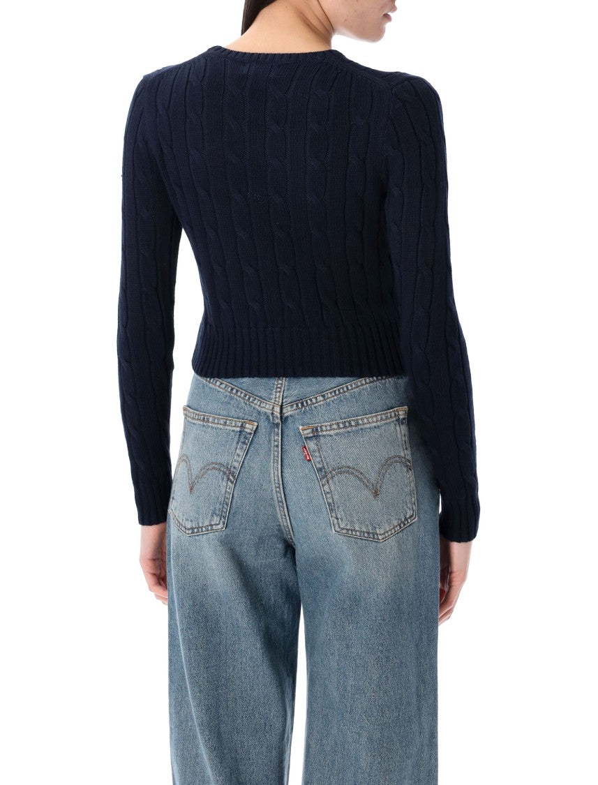 Polo Ralph Lauren Cropped Knit Cable Sweaters