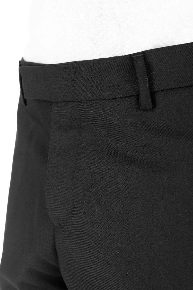 Lardini Black Tailored Trousers In Wool-Mohair Blend