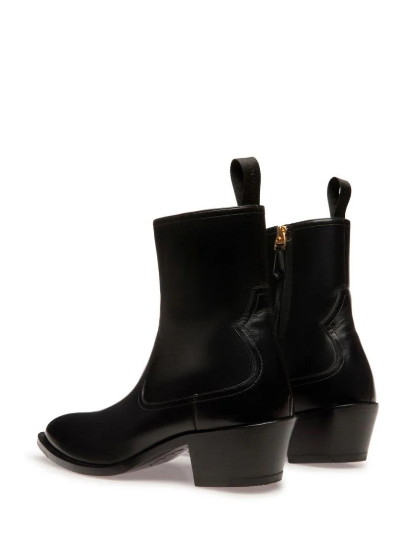 Bally Black Leather Ankle Booties