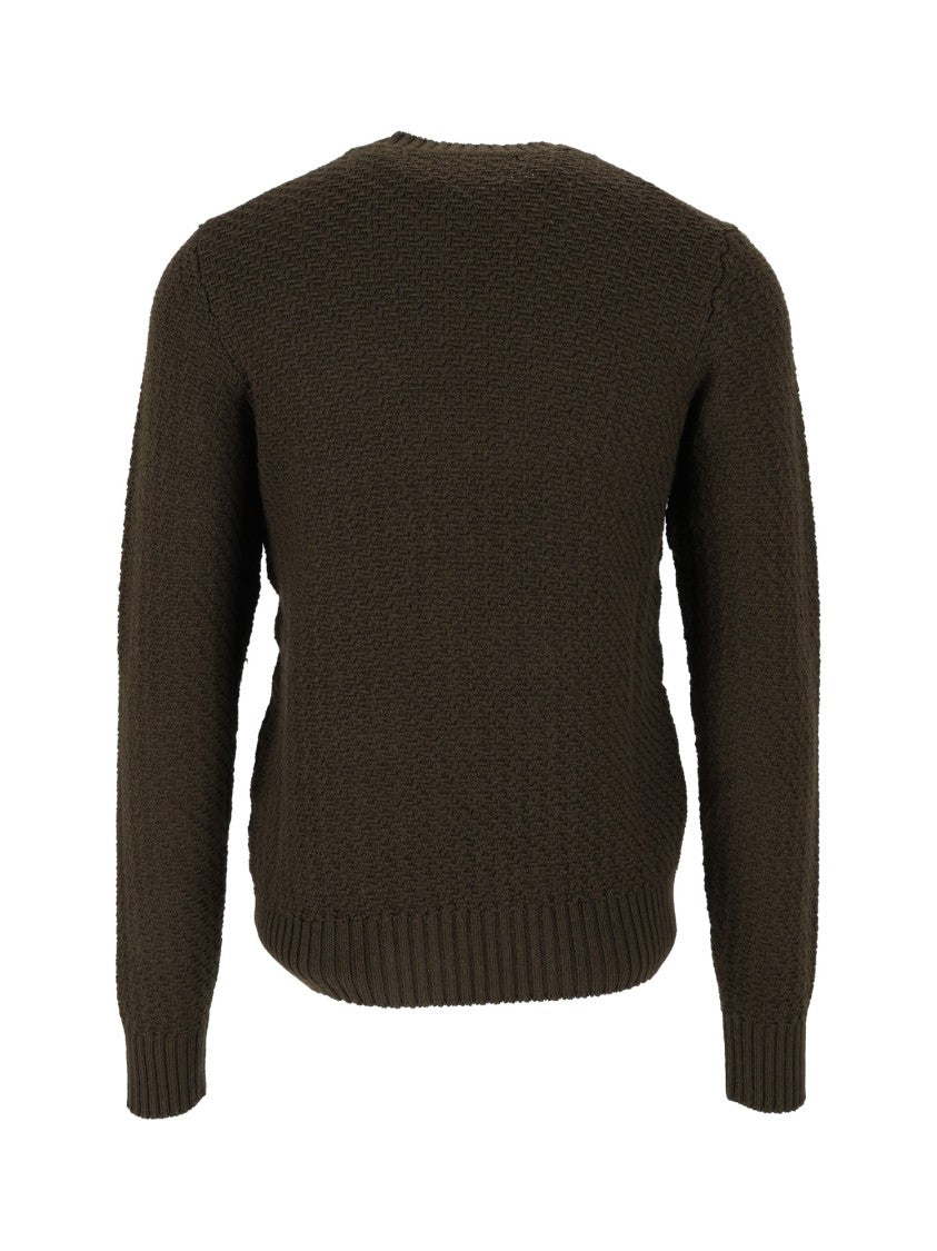 Circolo 1901 Textured Knit Cropped Wool Sweater