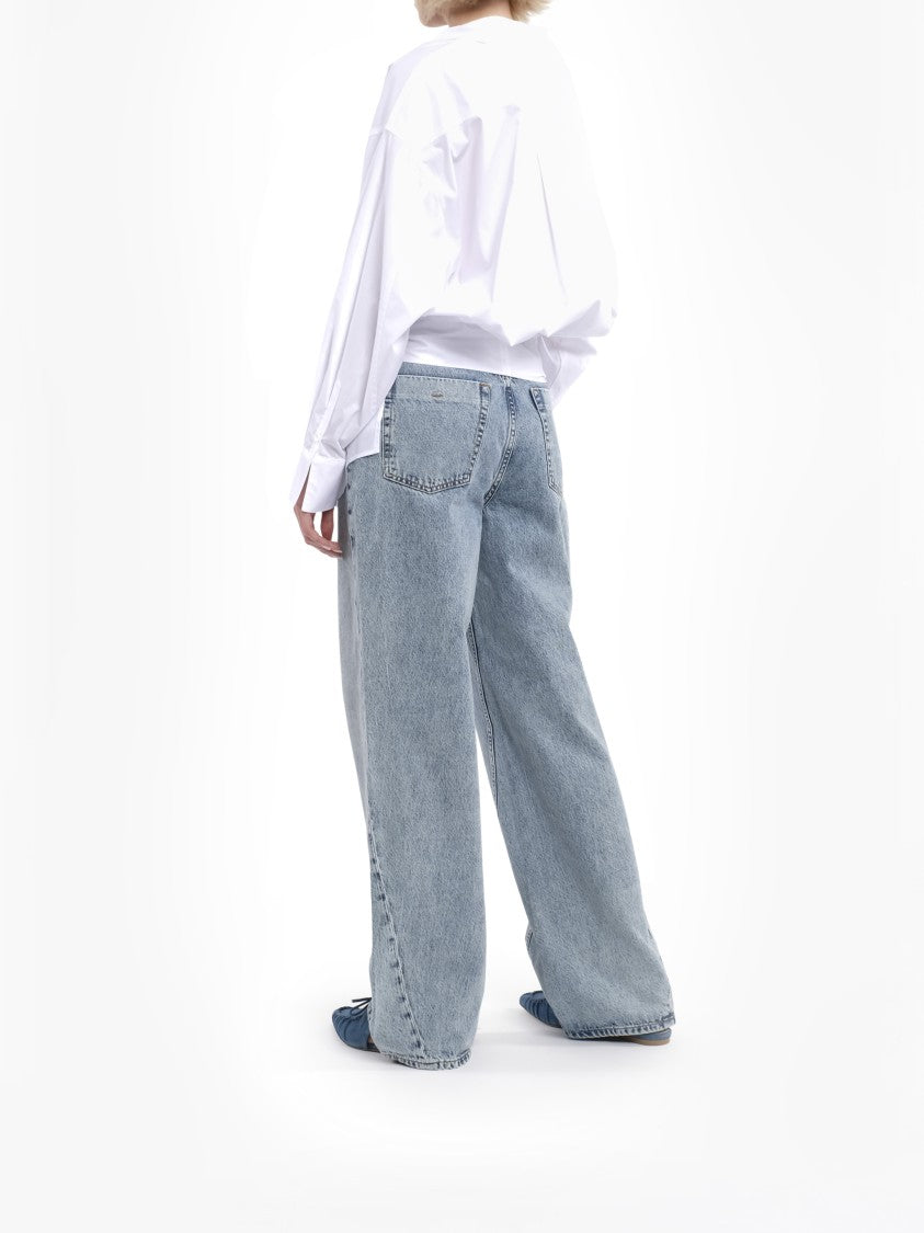 Tela Light Blue Brandon High-Waisted Wide-Leg Jeans