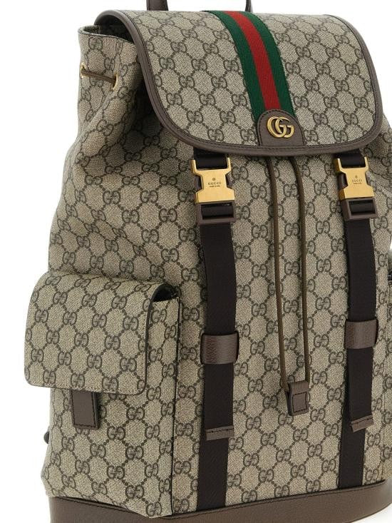 Gucci Structured Monogram Canvas Backpack