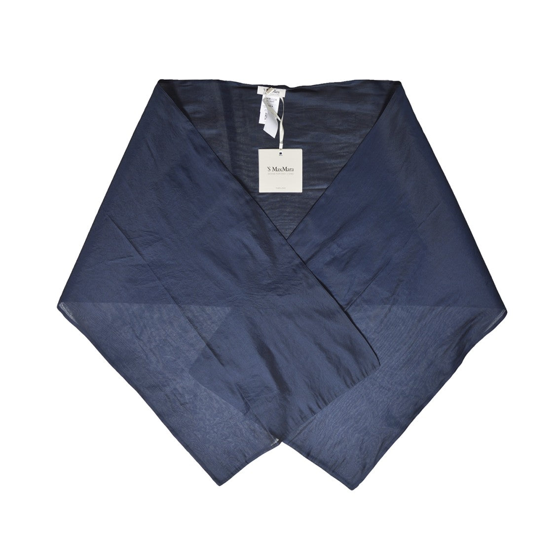 Max Mara Flowing Blue Accessory With Soft Sheen