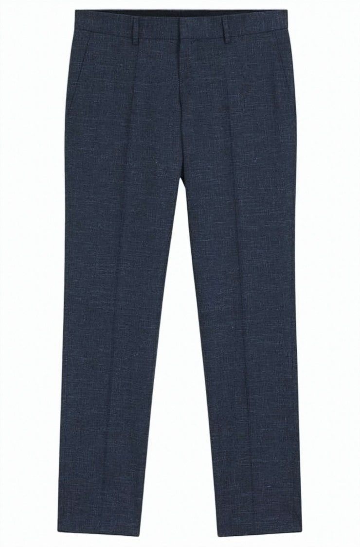 Hugo Boss Tailored Straight Pants With Subtle Texture