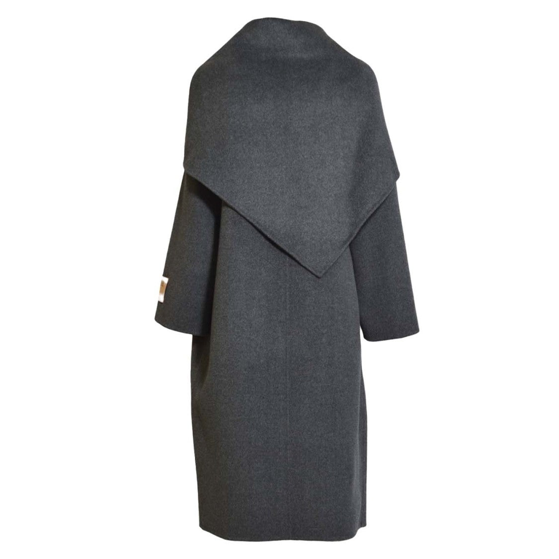Solotre Tailored Anthracite Long Coat With Minimalist Design