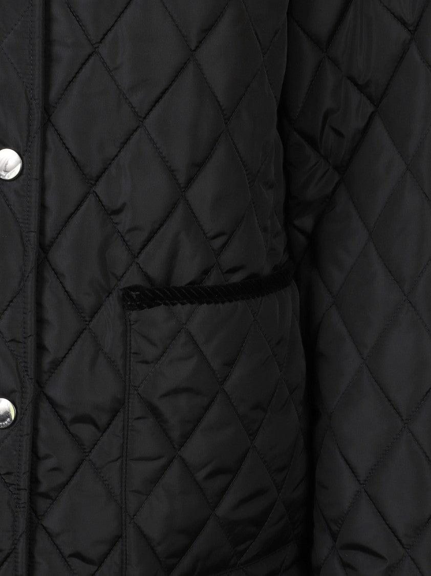 Burberry Tailored Quilted Black Coat