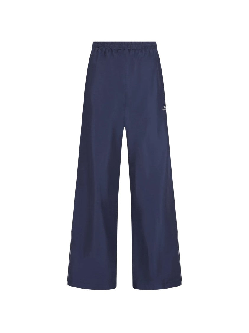 Balenciaga Wide-Leg Track Pants With Elastic Waistband And Subtle Piping