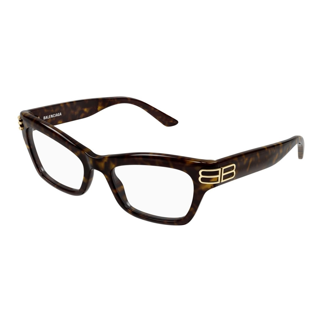 Balenciaga Bb0435o Rectangular Tortoiseshell Eyeglasses