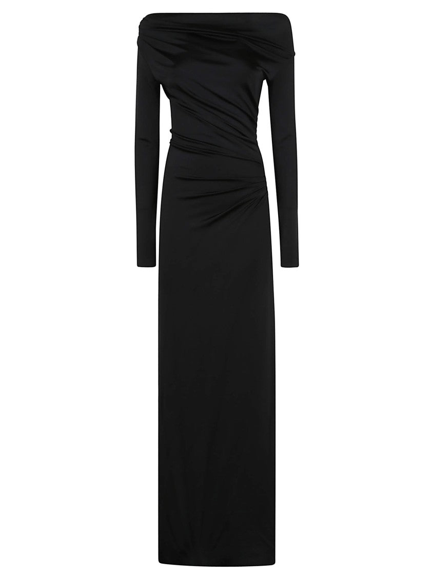 Victoria Beckham Off-The-Shoulder Evening Dress In Viscose Blend