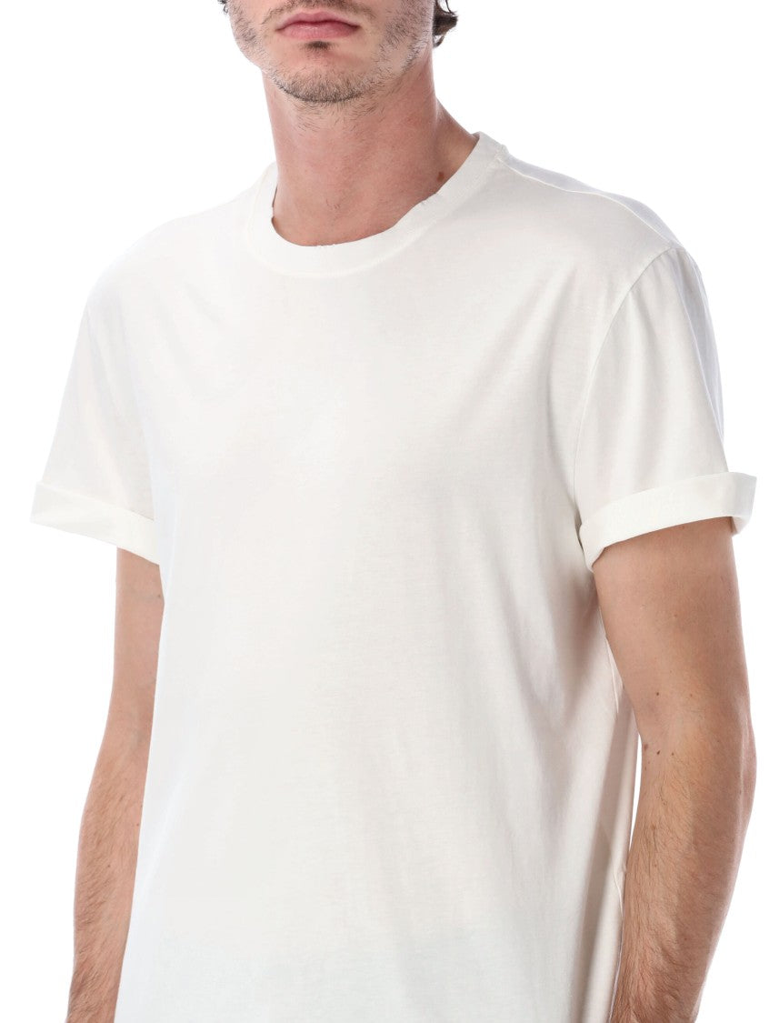 Golden Goose White Distressed Cotton T-Shirt