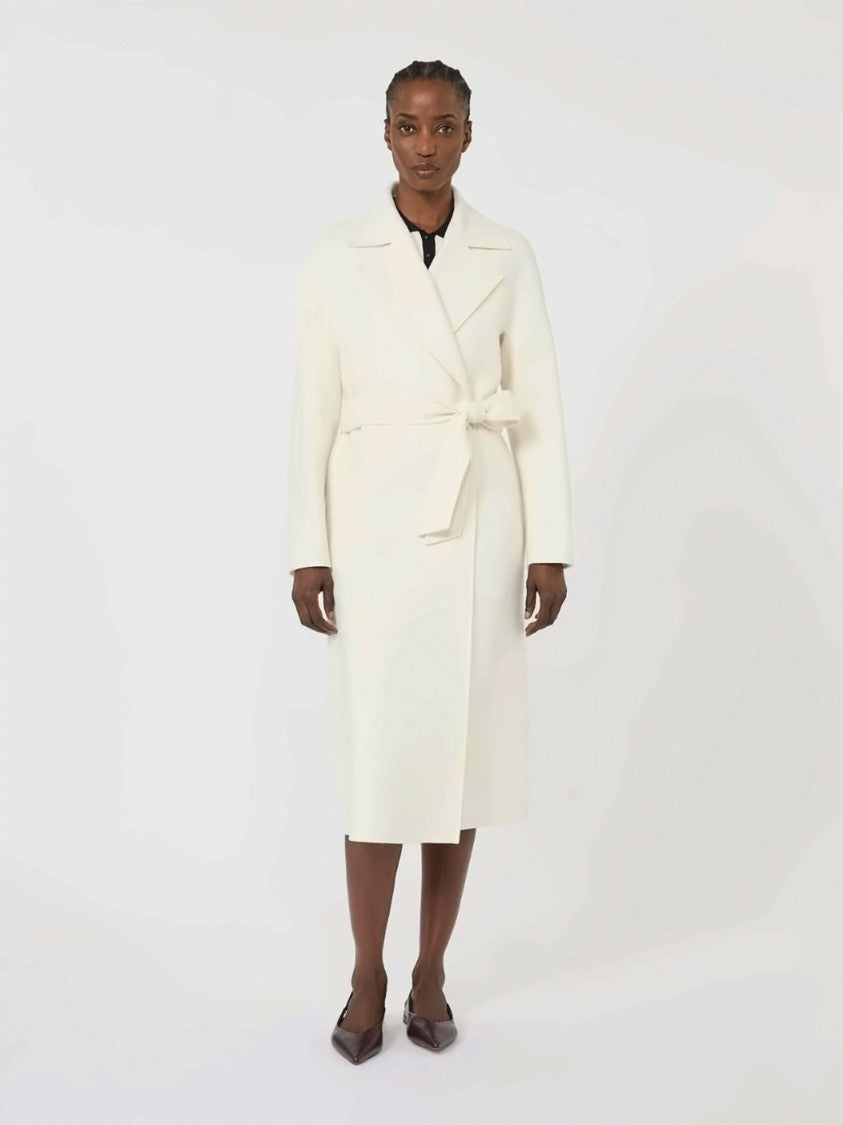 Max Mara Wrap Design Long Coat With Self-Tie Belt