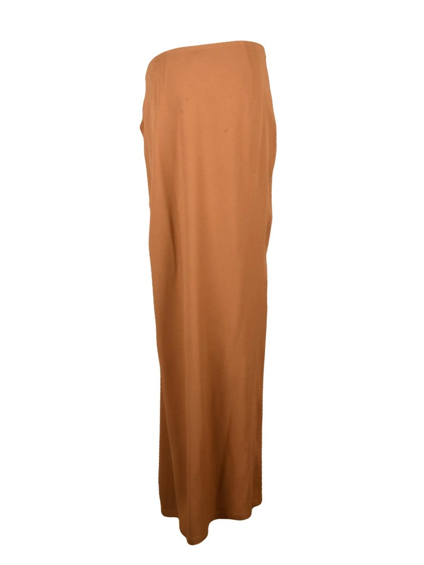 Dries Van Noten Fluid Drape Long Skirt With Side Slit And Ruffled Detail