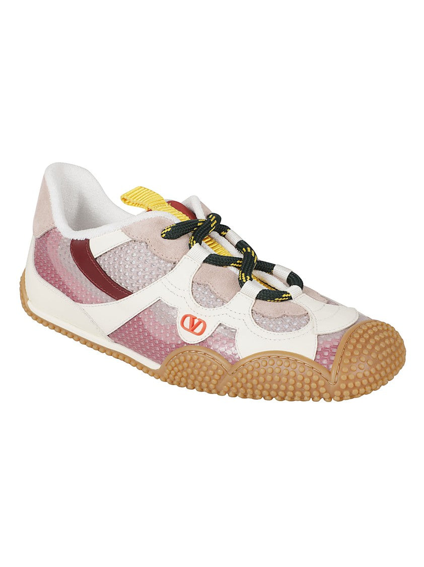 Valentino Garavani Translucent Mesh Leather Sneakers