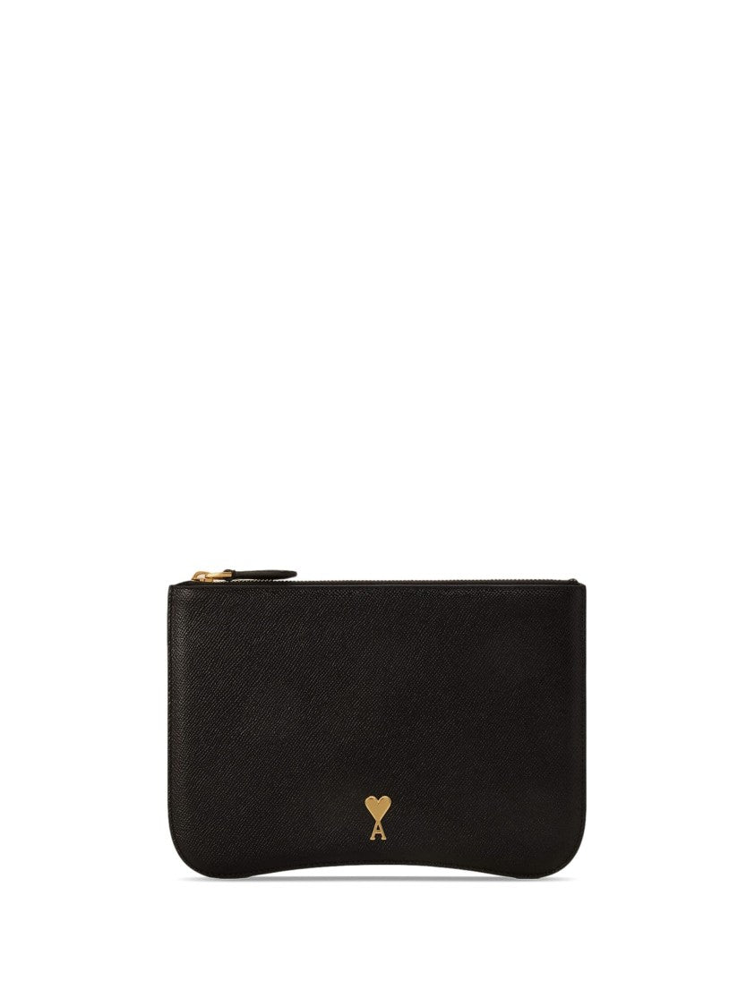 Ami Black Cow Leather Wallet