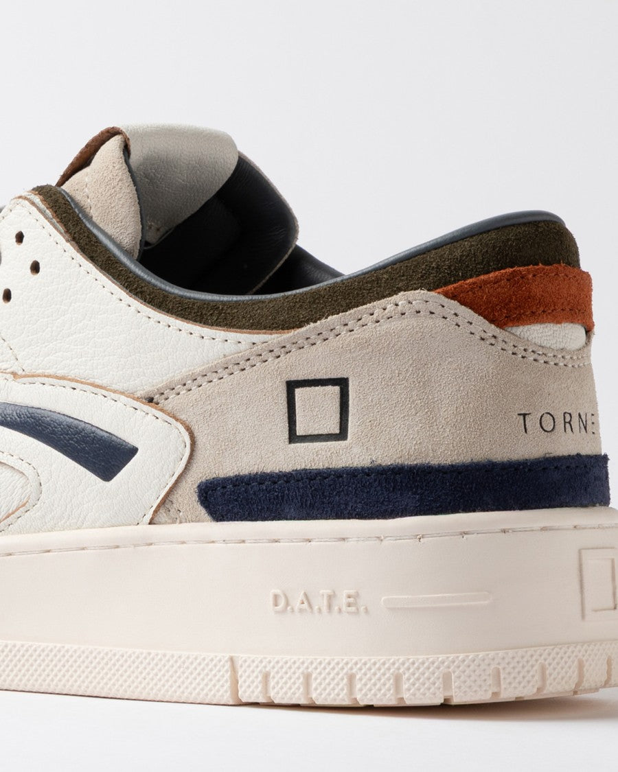 D.A.T.E Perforated Suede Low-Top Sneakers With Colorblock Design