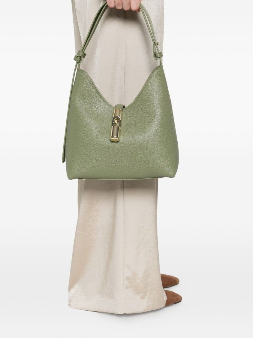 Furla Structured Pebbled Leather Handbag