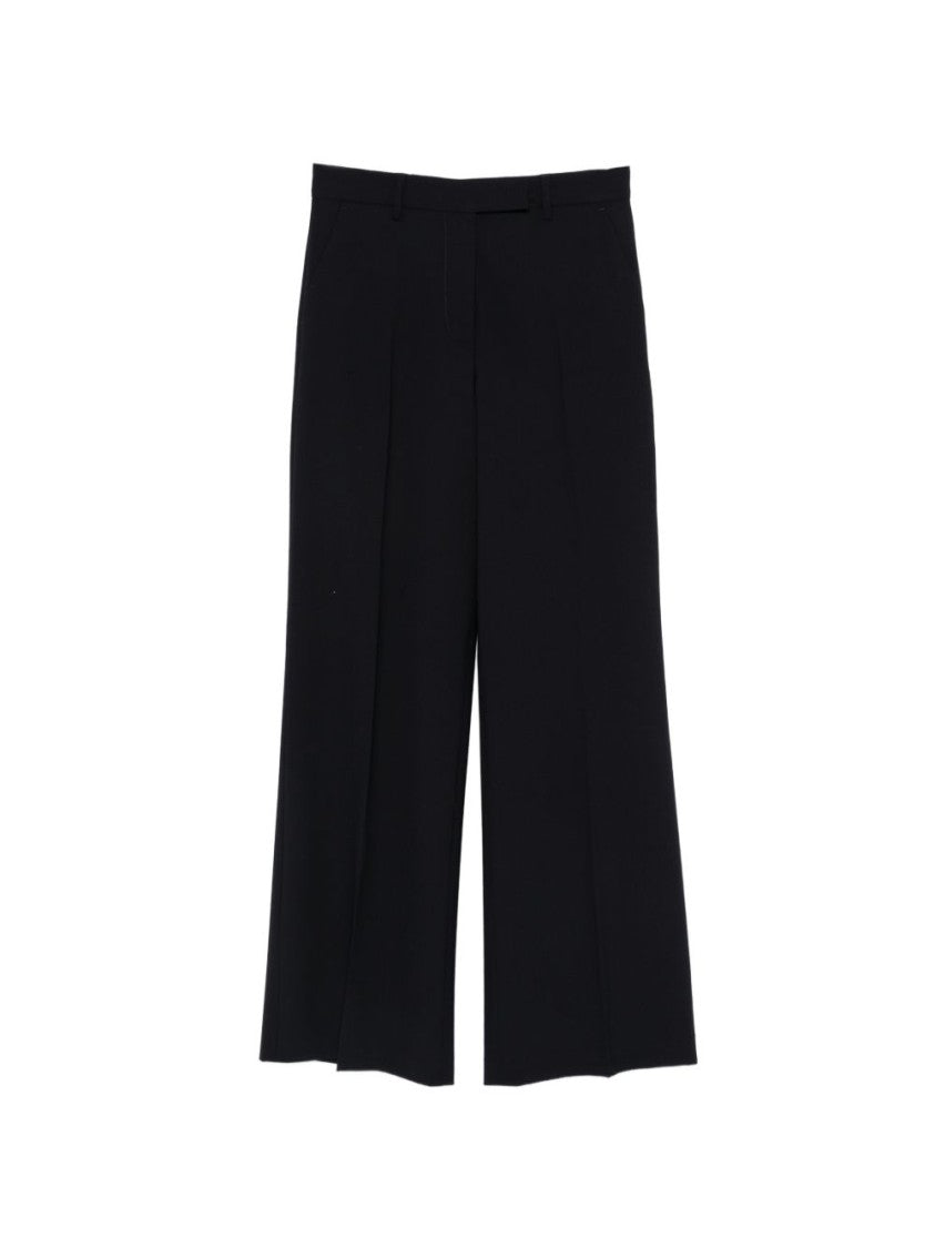 Seventy Sergio Tegon Wide-Leg Black Trousers With Tailored Design