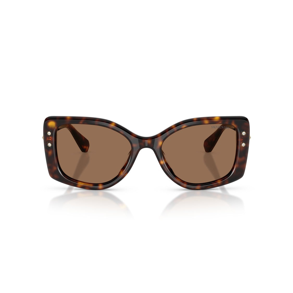 Swarovski 0Sk6058u Oversized Square Sunglasses With Tortoiseshell Pattern