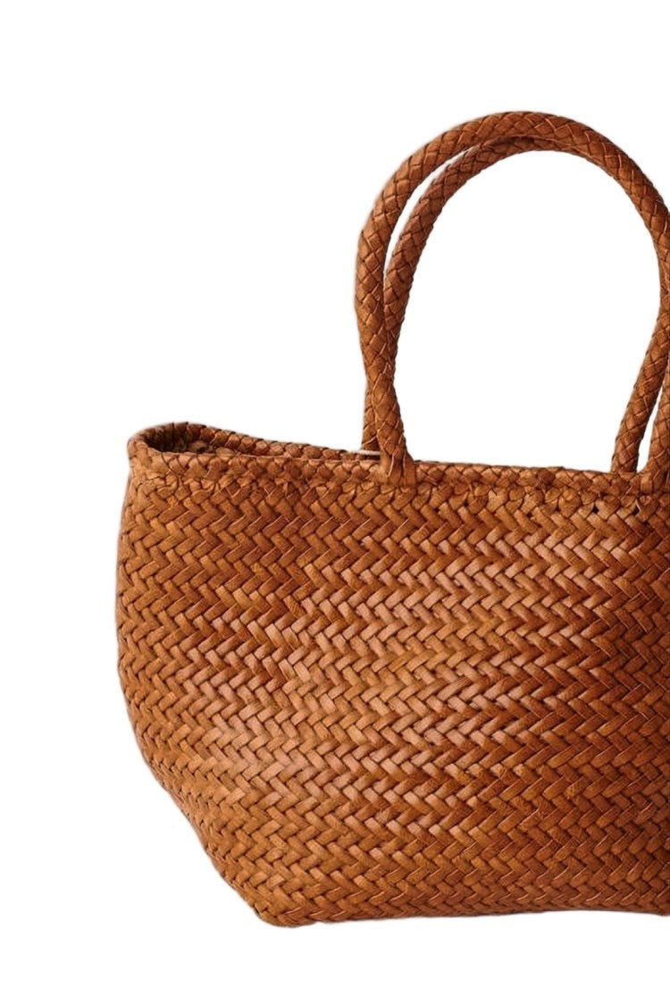 Dragon Diffusion Artisanal Woven Buffalo Leather Tote Bag