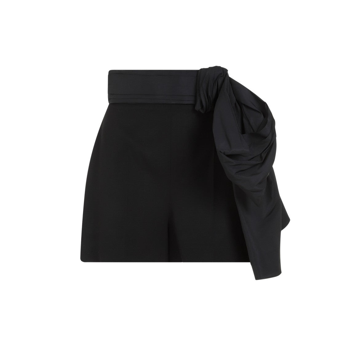 Alexander Mcqueen Black Cupro Shorts