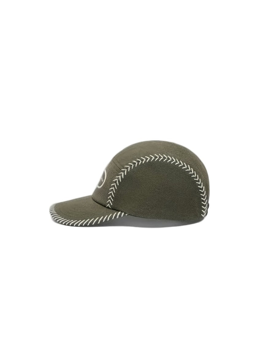 Jacquemus Structured Olive Green Jacquemus Cap