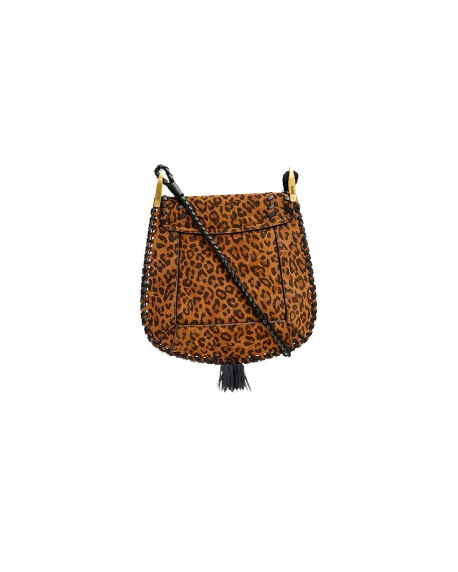 Isabel Marant Leopard Print Suede Leather Shoulder Bag