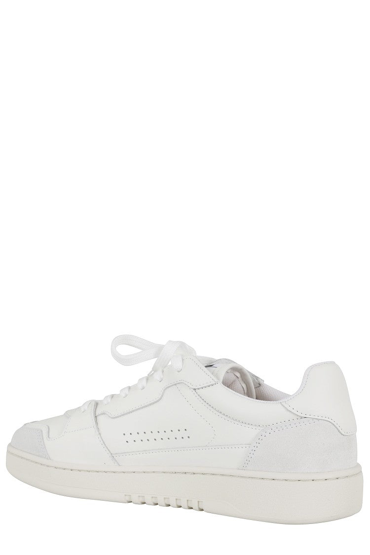 Axel Arigato White Dice Lo Metallic Logo Suede-Blend Leather Sneakers
