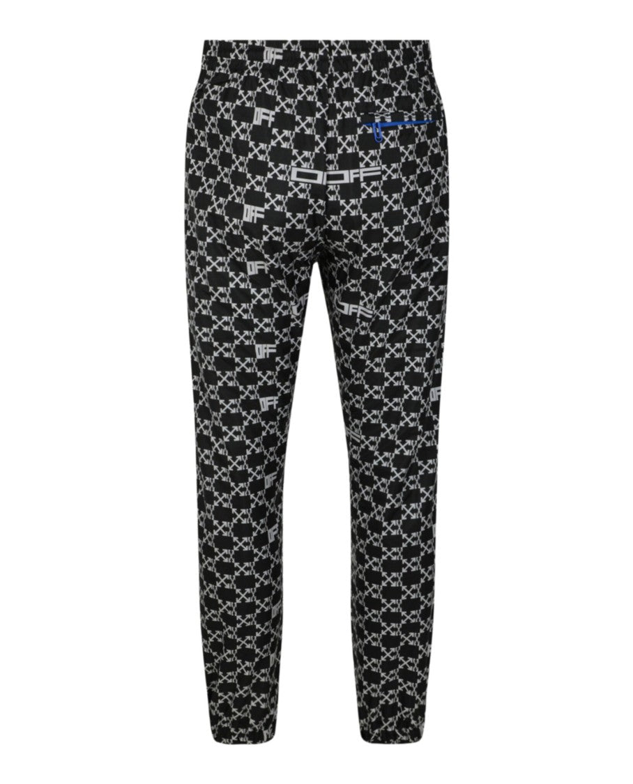 Off-White Mid Rise Monogram Print Jogger Track Pants