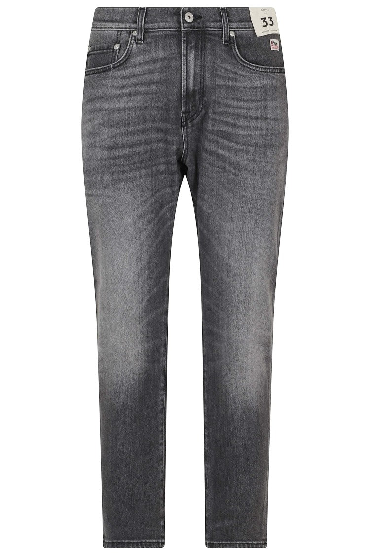 Roy Roger's Grey Frankie Straight-Leg Cotton Jeans