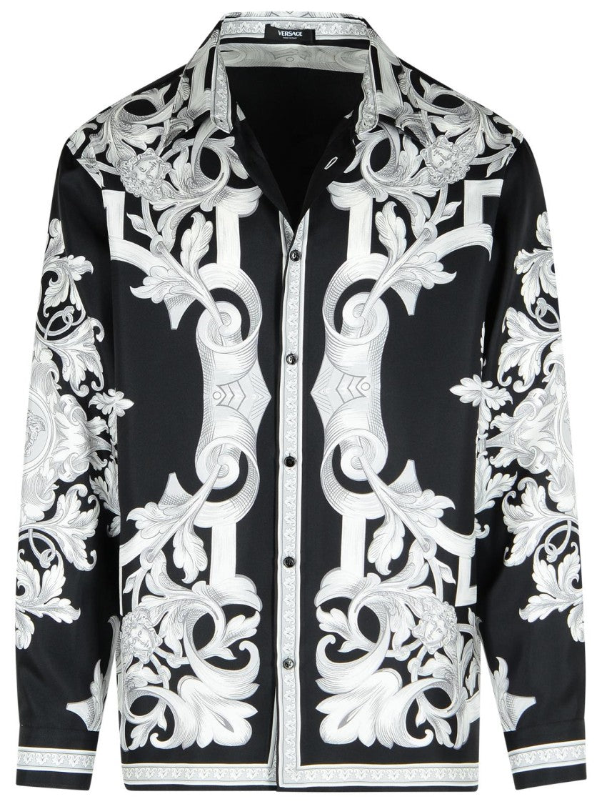 Versace Two-Tone Silk Shirt