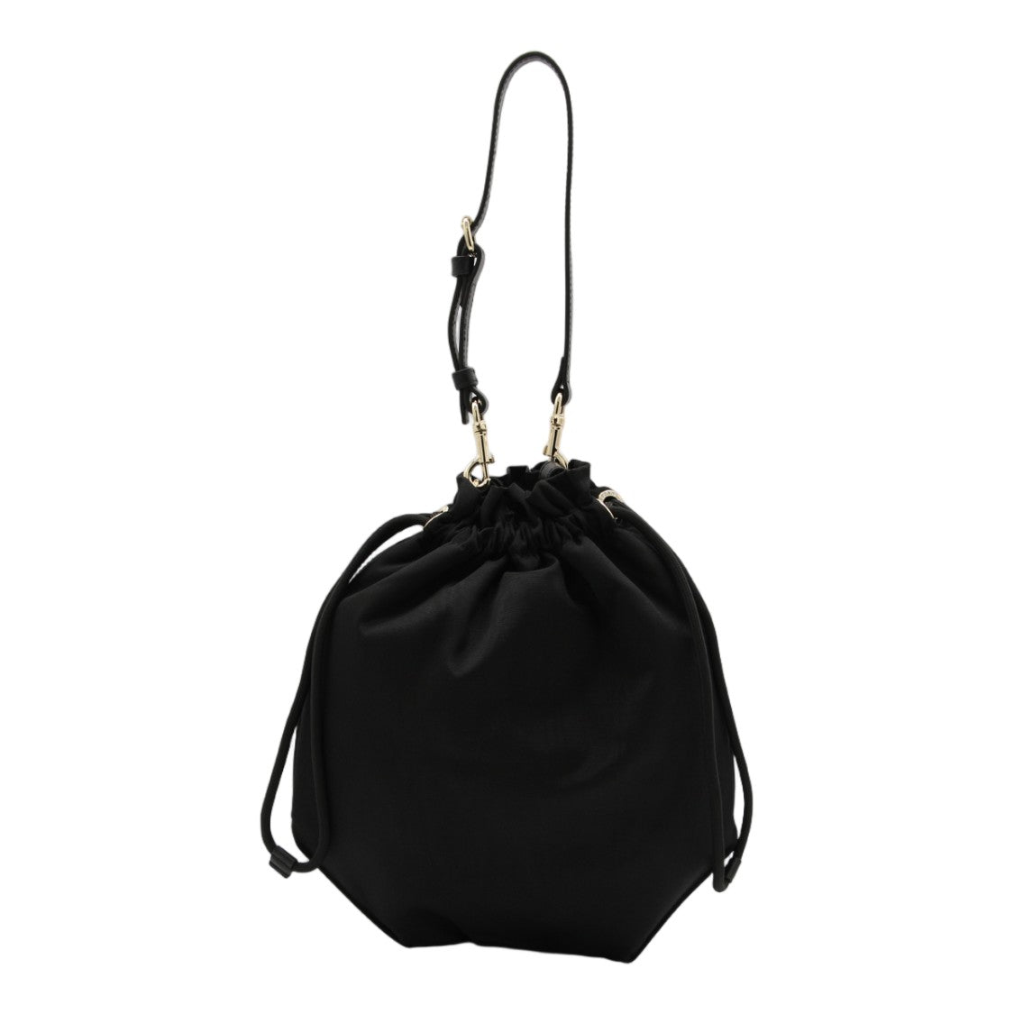 Vivienne Westwood Drawstring Structured Gold-Accent Bucket Bag