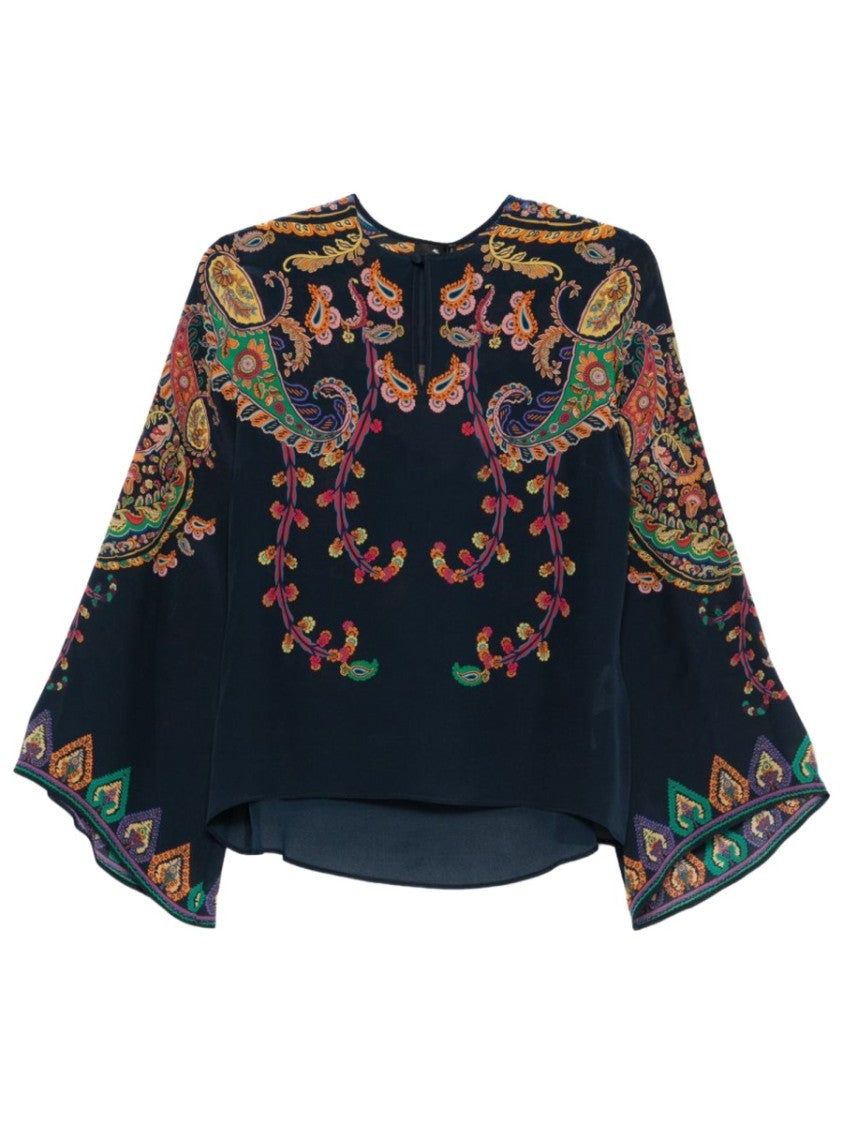 Etro Floral Paisley Print Flared Blouse