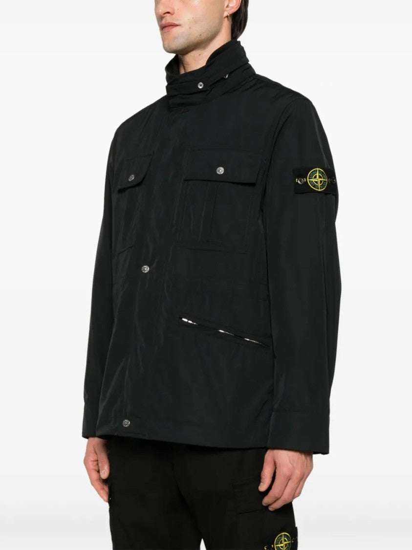 Stone Island Field Jacket With Concealed Fastenings And Modern Silhouette