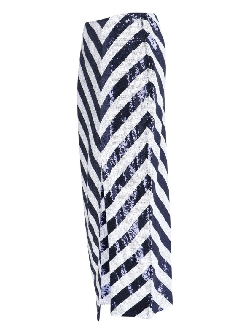 Polo Ralph Lauren Sequin Midi Skirt – Blue & White