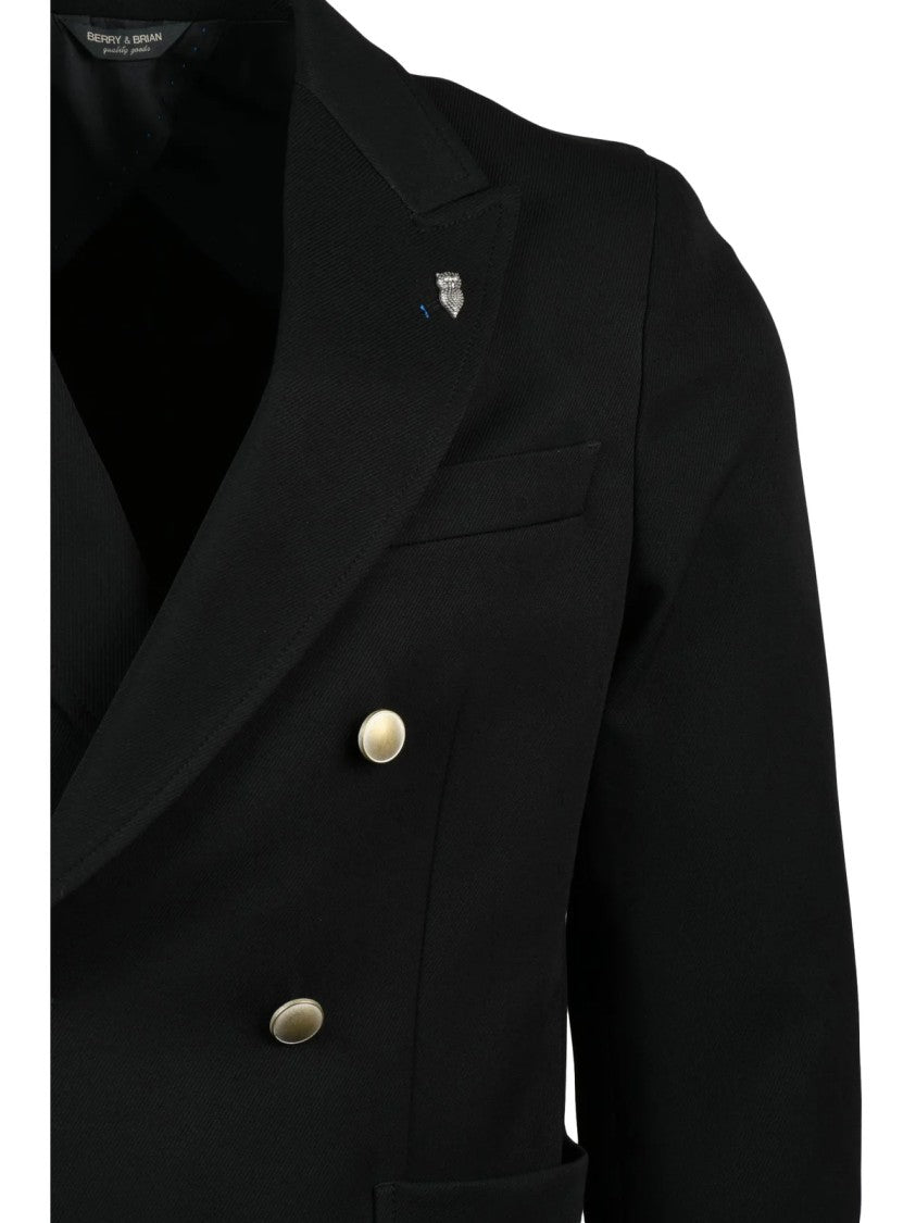 Berry & Brian Double-Breasted Jacket With Wide Lapels And Button Closure