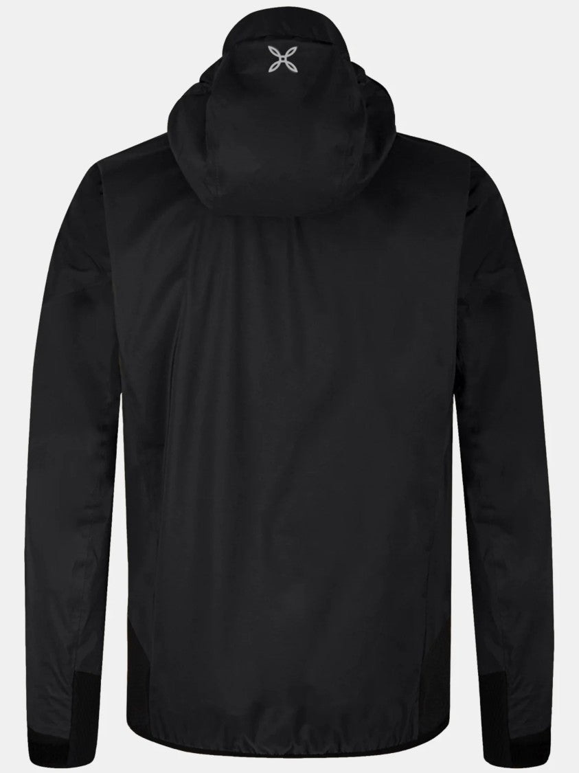 Montura 3-Layer Black Jacket With Adjustable Hood And Minimalist Design