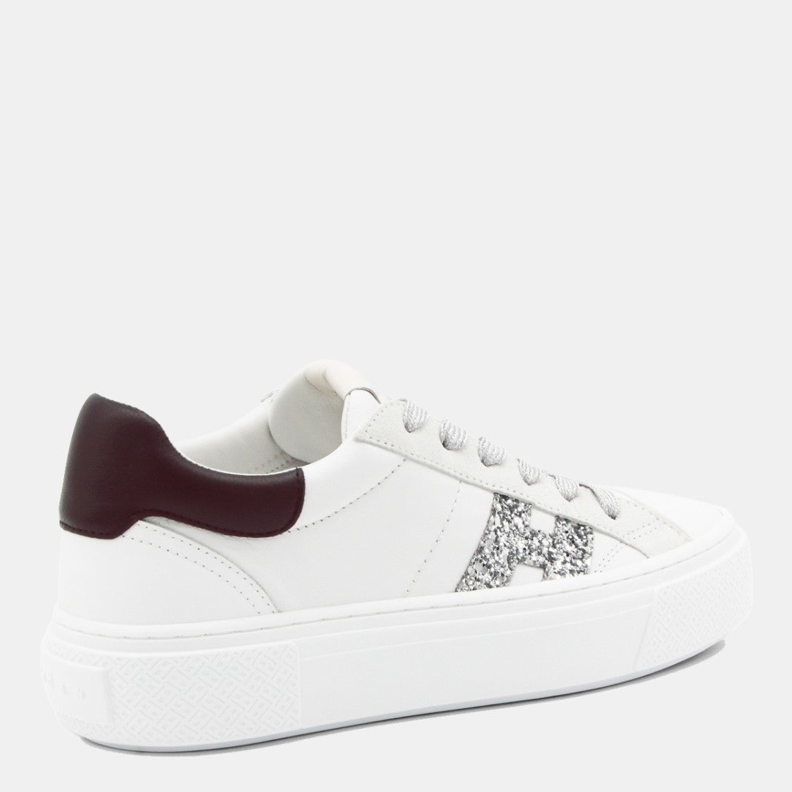 Hogan White And Black Leather Sneakers
