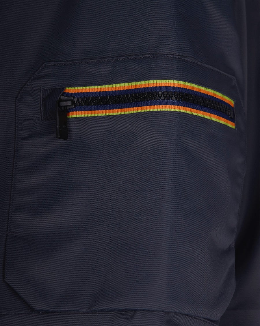 K-Way R&D Cropped Jaxie Tech Shiny Twill Jacket With Adjustable Hood