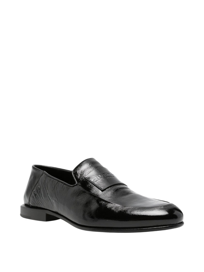 Givenchy Label Calf Leather Embossed Loafers