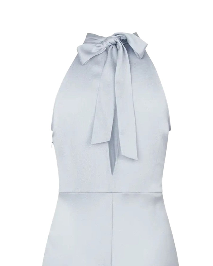 Samsøe Samsøe Midi Satin Dress With Flared Skirt And Halter Neckline