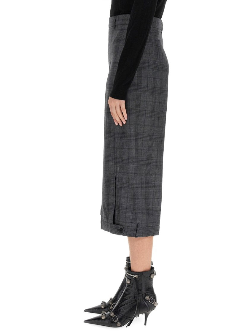 Balenciaga Deconstructed Wide-Leg Shorts In Wool