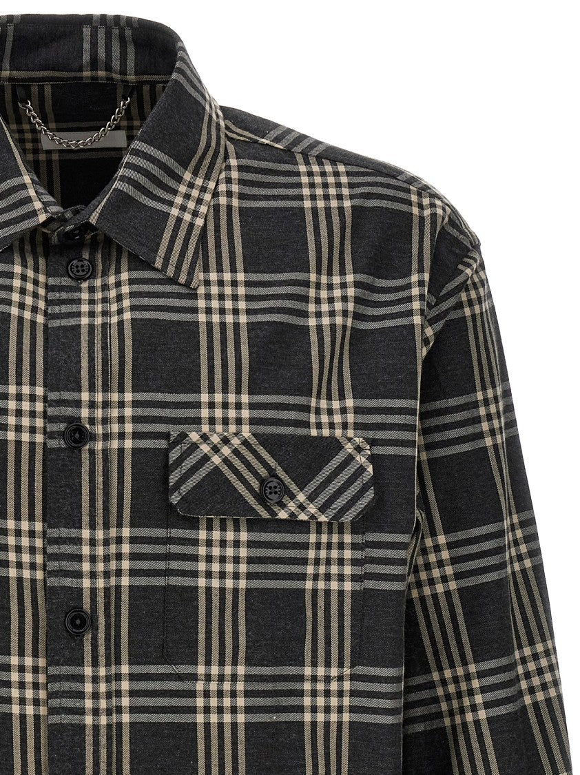 1989 Studio Check-Print Cotton Flannel Shirt With Logo Detail