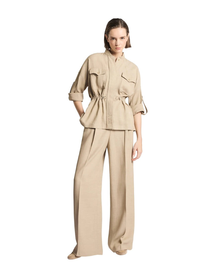 Fay Classic Two-Pinch Trousers With Straight Leg Design
